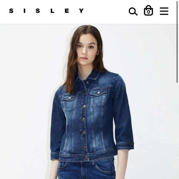 Vintage Look Denim Jacket, by Sisley (S) - Picture 15 of 15